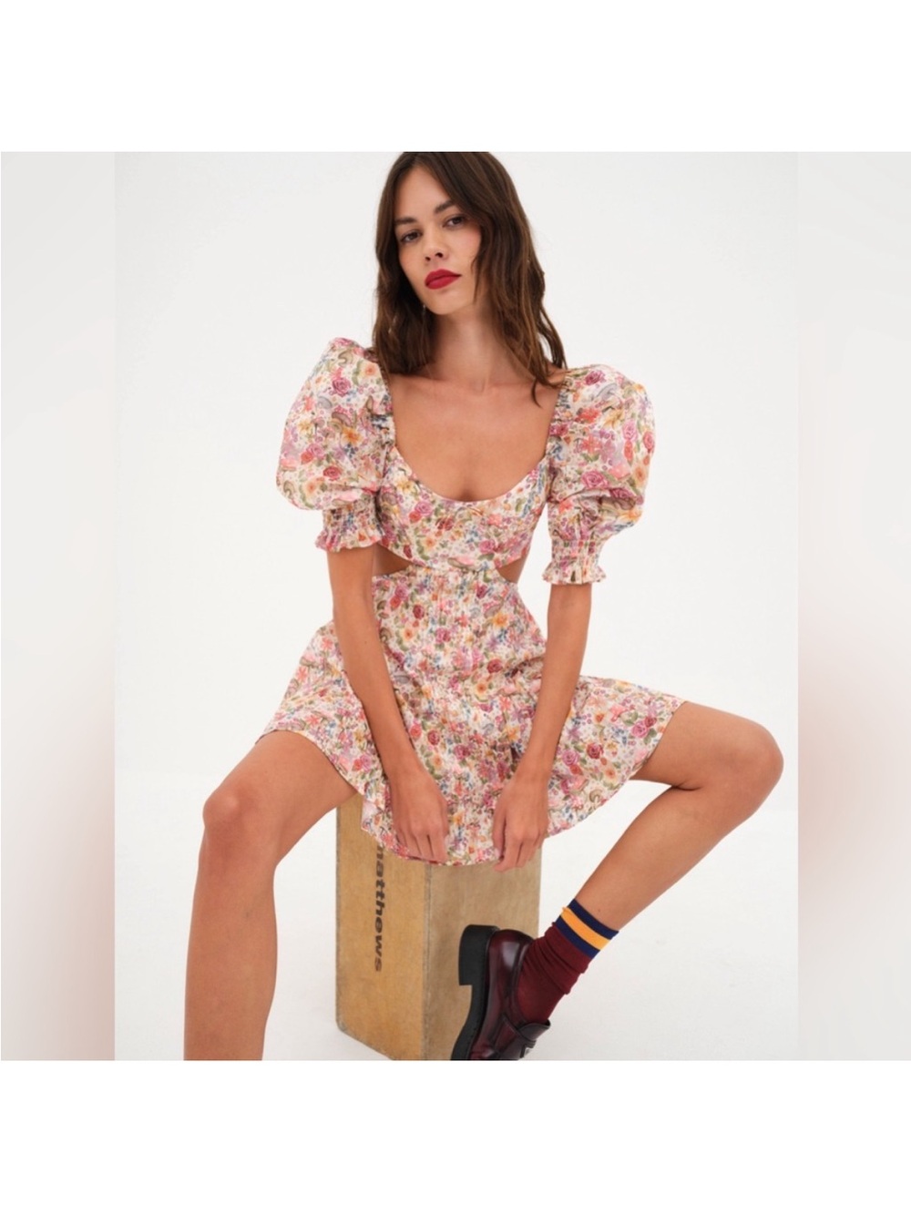 For Love & Lemons Arya Mushroom Mini Dress